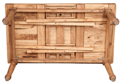 Biscottini Tavolo in legno massello di tiglio allungabile Country Made in Italy Offerta