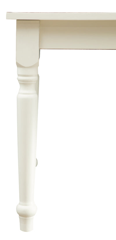 Biscottini Tavolo Country in legno massello di tiglio finitura bianca anticata L90xPR90xH78 cm. Made in Italy