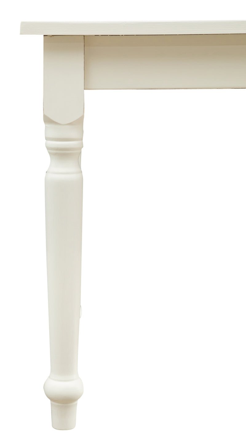 Biscottini Tavolo Country in legno massello di tiglio finitura bianca anticata L70xPR70xH78 cm. Made in Italy