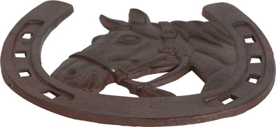 Biscottini Ferro di cavallo in ghisa con finitura ruggine anticata Made in Italy