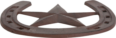 Biscottini Ferro di cavallo stella in ghisa con finitura ruggine anticata Simpatico