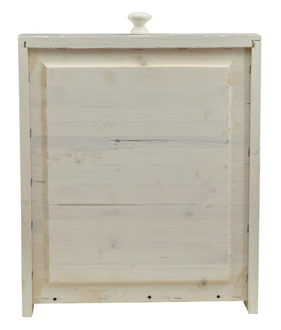 Biscottini Tavolo scrittoio Country in legno massello di tiglio finitura bianca anticata L120xPR80xH80 cm. Made in Italy