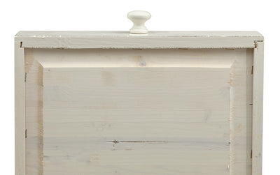 Biscottini Tavolo scrittoio Country in legno massello di tiglio finitura bianca anticata L120xPR80xH80 cm. Made in Italy