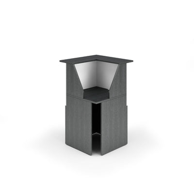 Banco reception angolare in melaminico verniciato cm. 76,1X76,1X117h