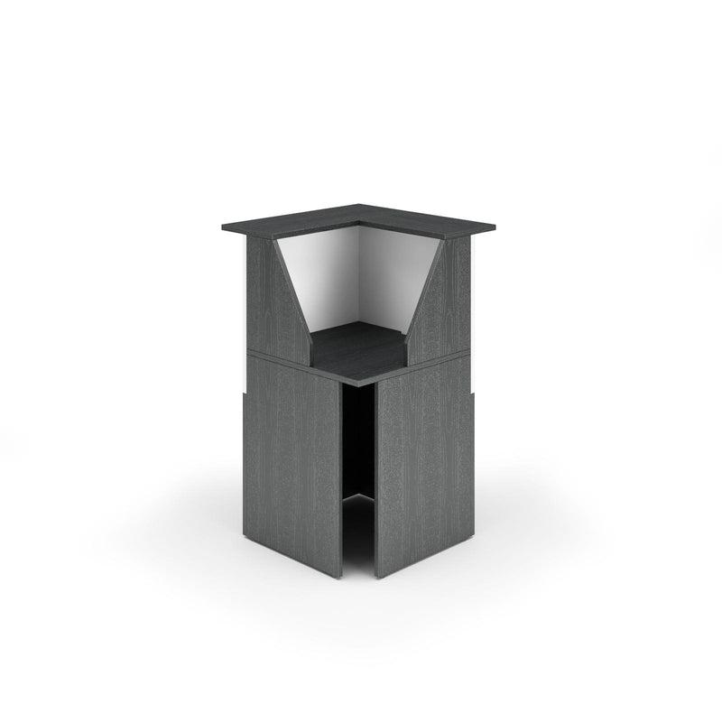 Banco reception angolare in melaminico verniciato cm. 76,1X76,1X117h