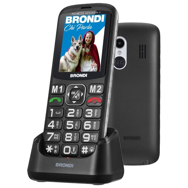 BRONDI AMICO DI CASA+ (NERO) - TELEFONO CELLULARE SENIOR