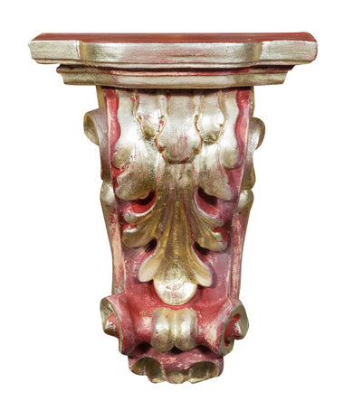 Biscottini MENSOLA A MURO IN LEGNO FINITURA ROSSO L37XPR24XH50 cm Made in Italy realizzata