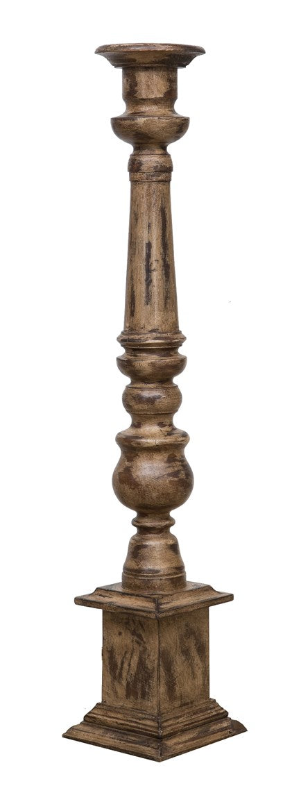 Biscottini CANDELIERE IN LEGNO MASSELLO LAVORATO A MANO L15XPR15XH78 CM mano, finitura