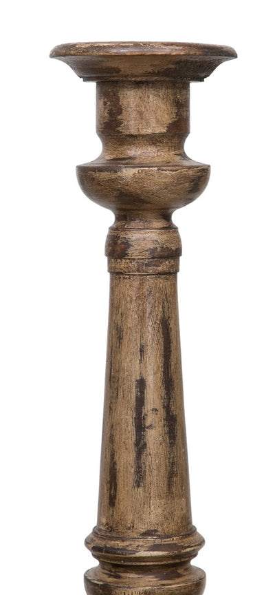 Biscottini CANDELIERE IN LEGNO MASSELLO LAVORATO A MANO L15XPR15XH78 CM mano, finitura