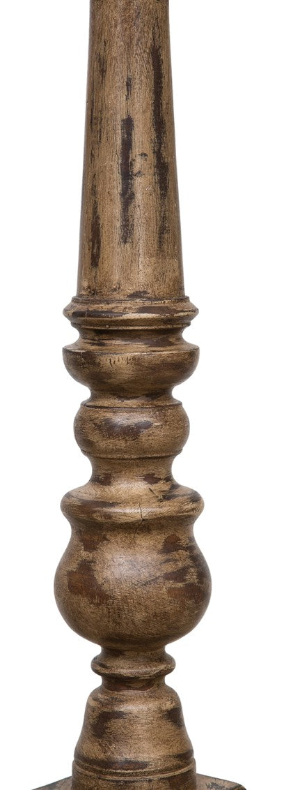 Biscottini CANDELIERE IN LEGNO MASSELLO LAVORATO A MANO L15XPR15XH78 CM mano, finitura