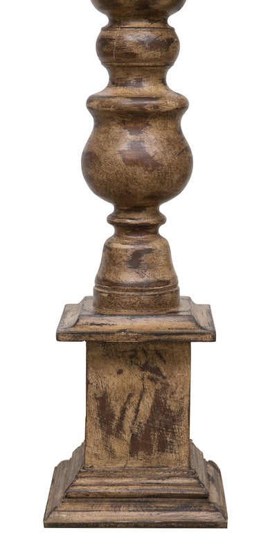 Biscottini CANDELIERE IN LEGNO MASSELLO LAVORATO A MANO L15XPR15XH78 CM mano, finitura