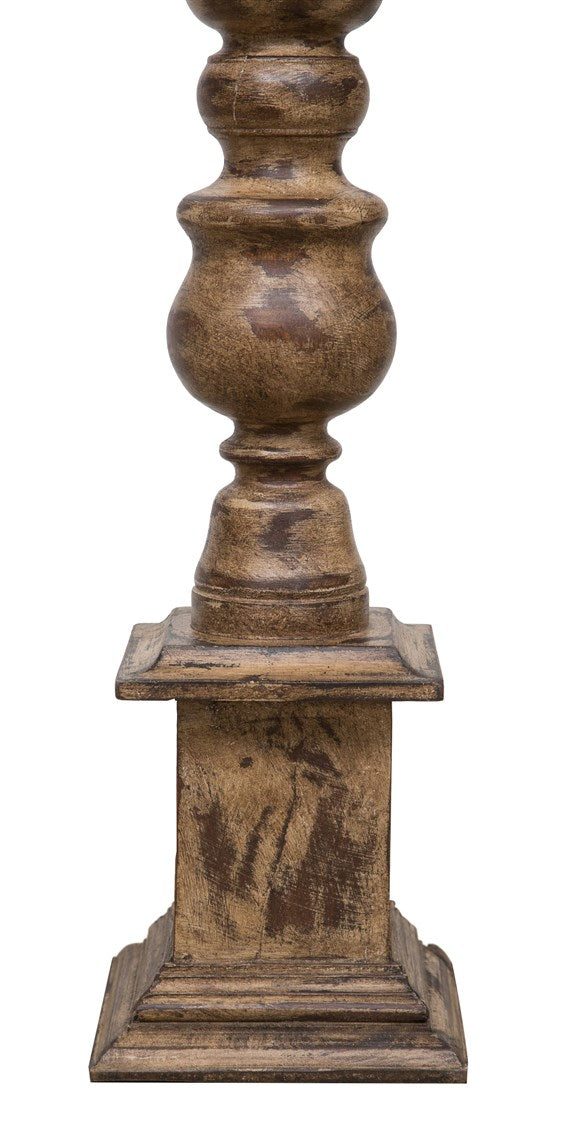 Biscottini CANDELIERE IN LEGNO MASSELLO LAVORATO A MANO L15XPR15XH78 CM mano, finitura