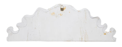 Biscottini SOPRAPORTA IN LEGNO FINITURA BIANCO ANTICATO L73XPR7XH26 cm Made in Italy