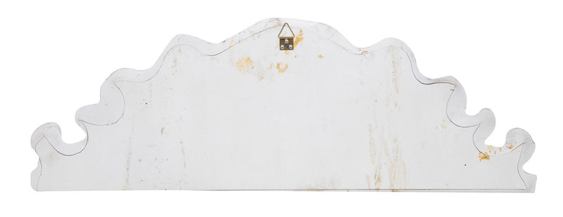 Biscottini SOPRAPORTA IN LEGNO FINITURA BIANCO ANTICATO L73XPR7XH26 cm Made in Italy