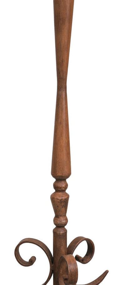 Biscottini CANDELIERE A PIANTANA IN FERRO BATTUTO LAVORATO A MANO L27XPR27XH82 CM finitura