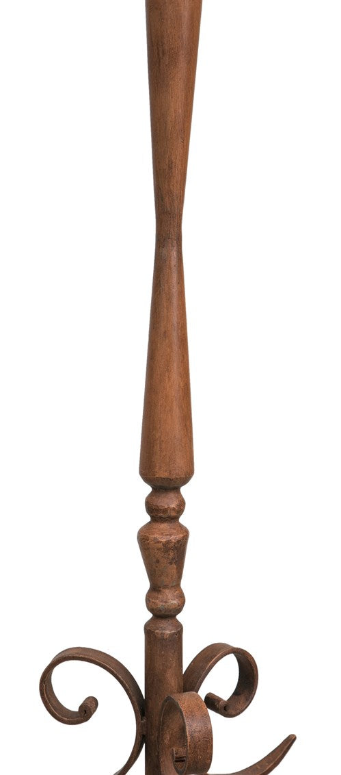 Biscottini CANDELIERE A PIANTANA IN FERRO BATTUTO LAVORATO A MANO L27XPR27XH82 CM finitura