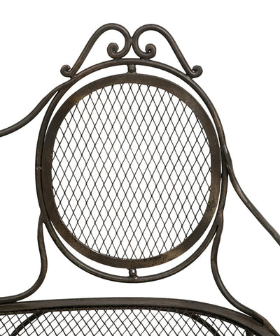 Biscottini Panchina Liberty in ferro battuto L120XPR60XH103 cm