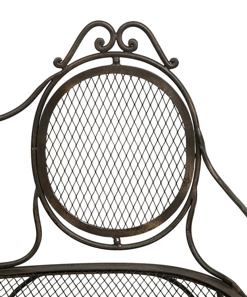 Biscottini Panchina Liberty in ferro battuto L120XPR60XH103 cm