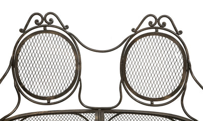 Biscottini Panchina Liberty in ferro battuto L120XPR60XH103 cm