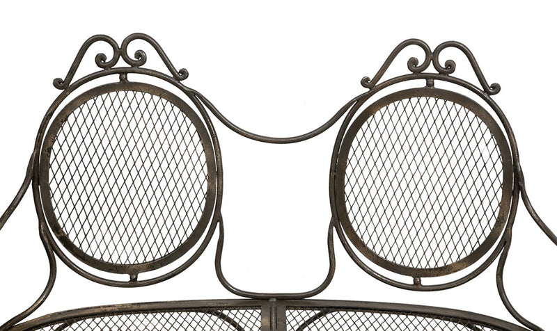 Biscottini Panchina Liberty in ferro battuto L120XPR60XH103 cm