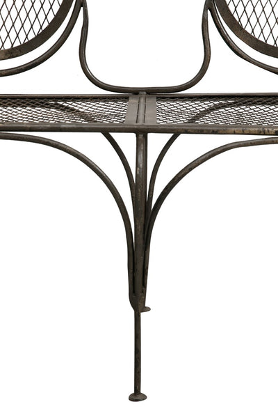 Biscottini Panchina Liberty in ferro battuto L120XPR60XH103 cm