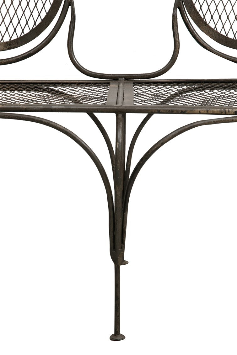 Biscottini Panchina Liberty in ferro battuto L120XPR60XH103 cm