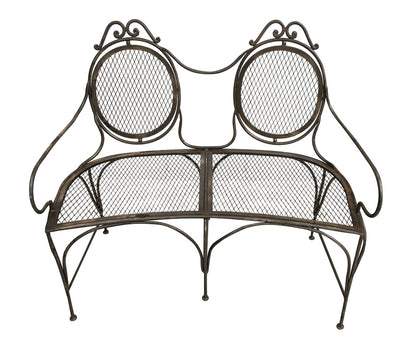 Biscottini Panchina Liberty in ferro battuto L120XPR60XH103 cm