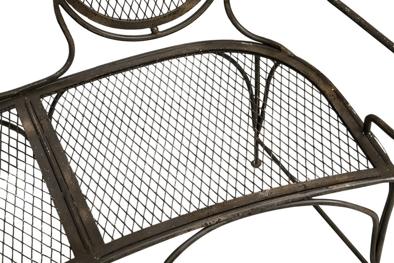 Biscottini Panchina Liberty in ferro battuto L120XPR60XH103 cm