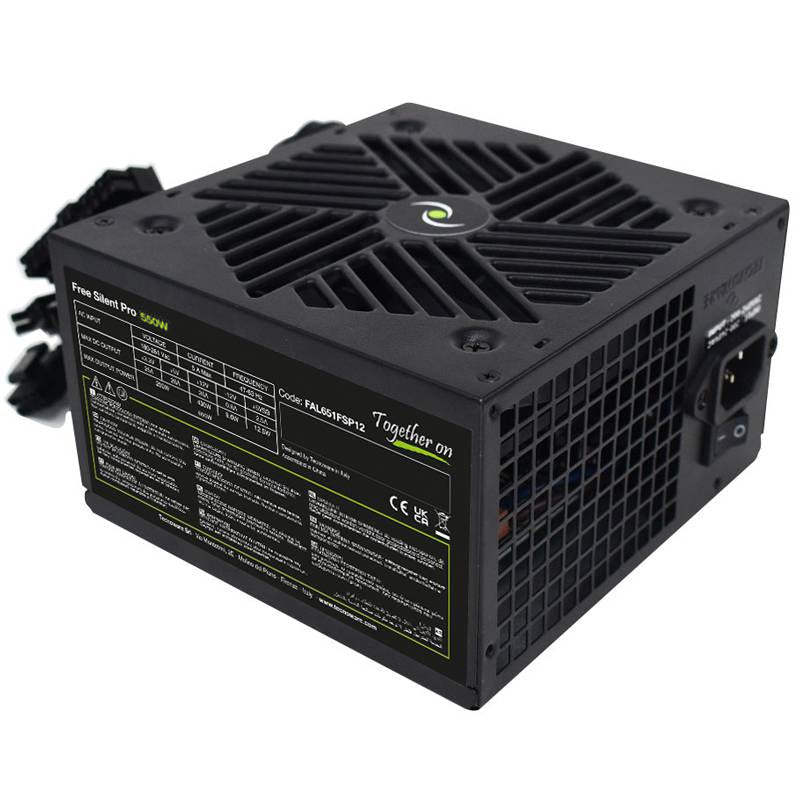 TECNOWARE PSU FREE SILENT PRO 550 (FAL551FSP12) - ALIMENTATORE 550W CON VENTOLA SILENZIOSA 12 CM