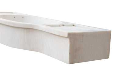Biscottini LAVABO IN MARMO BIANCO L133XPR18XH43 CM Vasca realizzata completamente Offerta