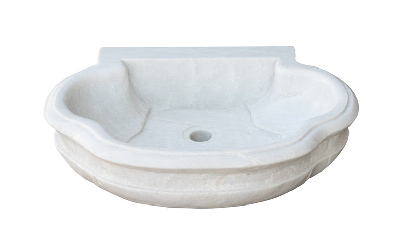 Biscottini LAVABO IN MARMO BIANCO L56XPR41XH15 CM Vasca realizzata completamente Offerta