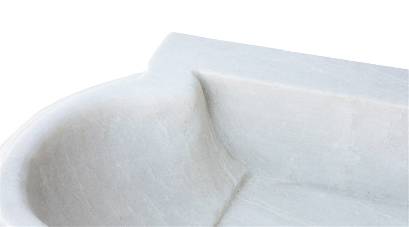 Biscottini LAVABO IN MARMO BIANCO L56XPR41XH15 CM Vasca realizzata completamente Offerta