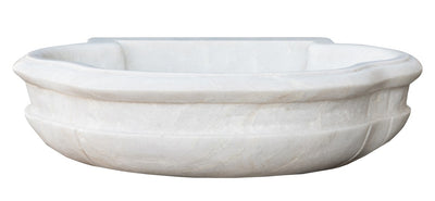 Biscottini LAVABO IN MARMO BIANCO L56XPR41XH15 CM Vasca realizzata completamente Offerta