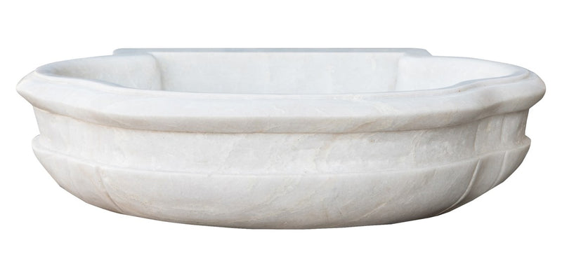 Biscottini LAVABO IN MARMO BIANCO L56XPR41XH15 CM Vasca realizzata completamente Offerta