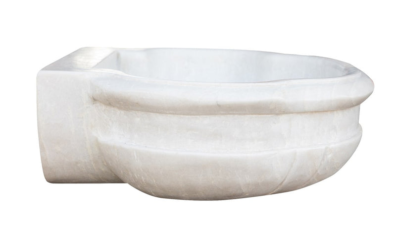 Biscottini LAVABO IN MARMO BIANCO L56XPR41XH15 CM Vasca realizzata completamente Offerta