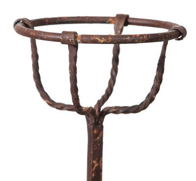 Biscottini COPPIA ALARI IN FERRO FORGIATO A MANO L64xPR29xH69 CM battuto interamente mano,