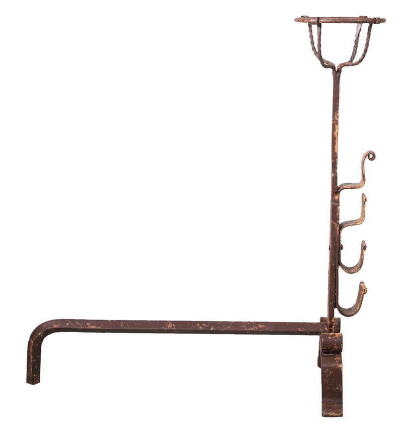 Biscottini COPPIA ALARI IN FERRO FORGIATO A MANO L64xPR29xH69 CM battuto interamente mano,