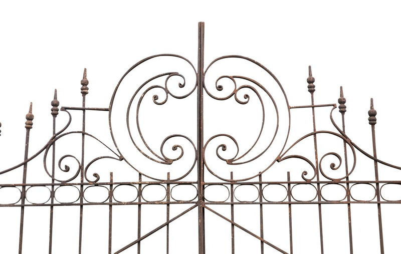 Biscottini CANCELLO IN FERRO PIENO FINITURA ANTICATA L410xPR10xH298 CM. interamente