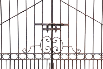 Biscottini CANCELLO IN FERRO PIENO FINITURA ANTICATA L410xPR10xH298 CM. interamente