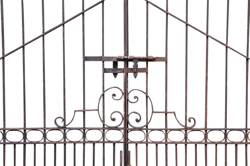 Biscottini CANCELLO IN FERRO PIENO FINITURA ANTICATA L410xPR10xH298 CM. interamente