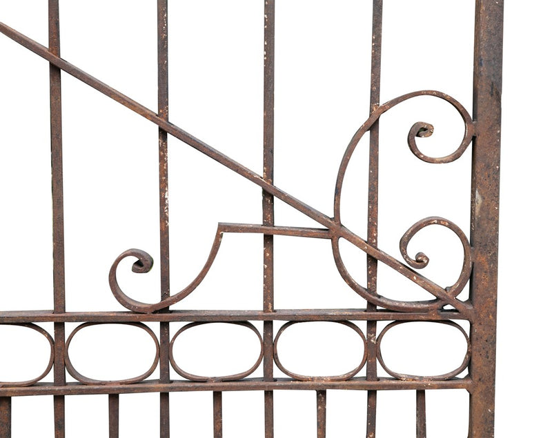 Biscottini CANCELLO IN FERRO PIENO FINITURA ANTICATA L410xPR10xH298 CM. interamente