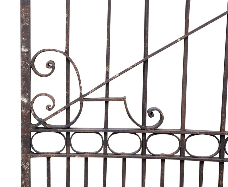 Biscottini CANCELLO IN FERRO PIENO FINITURA ANTICATA L410xPR10xH298 CM. interamente