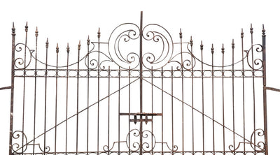 Biscottini CANCELLO IN FERRO PIENO FINITURA ANTICATA L410xPR10xH298 CM. interamente