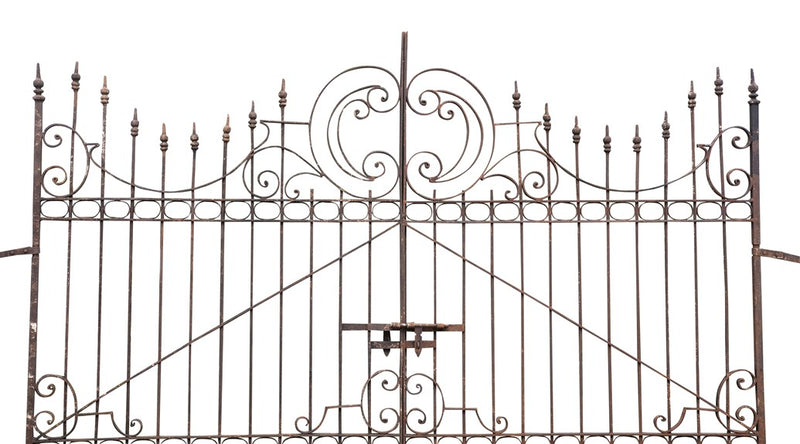 Biscottini CANCELLO IN FERRO PIENO FINITURA ANTICATA L410xPR10xH298 CM. interamente