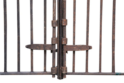 Biscottini CANCELLO IN FERRO PIENO FINITURA ANTICATA L410xPR10xH298 CM. interamente