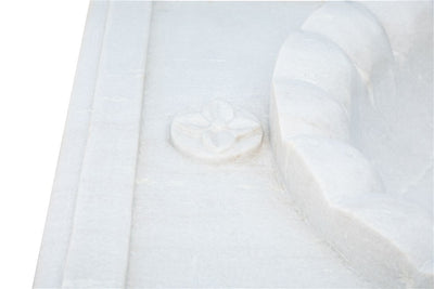 Biscottini LAVABO IN MARMO SMERLATO BIANCO L80XPR56XH18 CM Vasca realizzata completamente