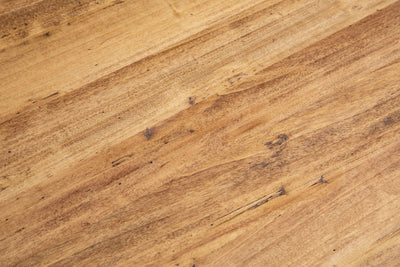 Biscottini Tavolo fisso Country in legno massello di tiglio struttura bianca anticata piano naturale L80xPR80xH78 cm. Made in Italy