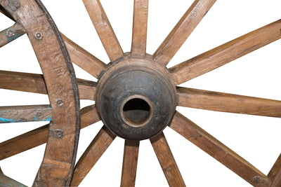 Biscottini RUOTA CARRO ANTICA L117XPR36XH117 CM RESTAURATA molto robusta perfettamente