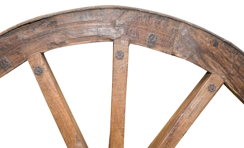 Biscottini RUOTA CARRO ANTICA L117XPR36XH117 CM RESTAURATA molto robusta perfettamente