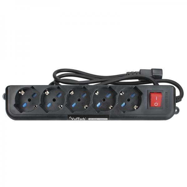 VULTECH MU-UPS01 - MULTIPRESA PER UPS 5 INGRESSI CON TASTO ON/OFF
